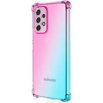 Pouzdro na mobilní telefon TopQ Kryt Samsung A53 5G silikon Shock duhový mentolovo-růžový 72714