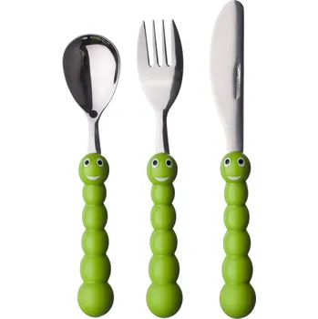 Příbor Sada dětských příborů (3 ks) Veselá housenka