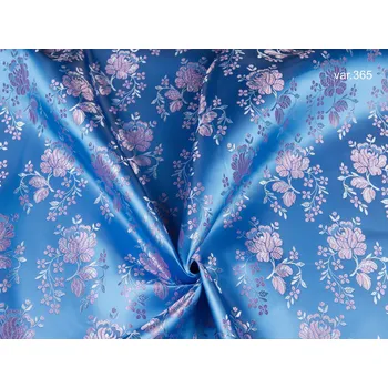 HEDVA ČESKÝ BROKÁT Ondrin 160 krojový brokát KVĚT POMNĚNKY azurová | 365