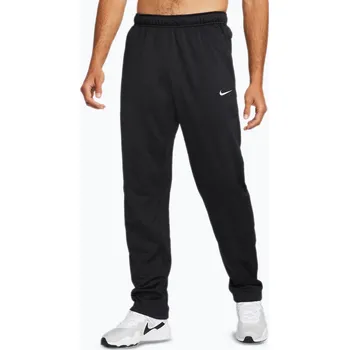 Pánské tréninkové kalhoty Nike Therma-FIT Open Hem black/black/white