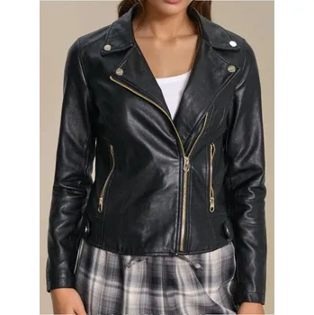 Dámská casual bunda Sinsay - Bunda křivák z eko kůže - zlatá - 6570J-GLD - 6570J-GLD-M