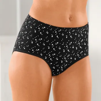 Dámská móda Sada 6 kalhotek maxi s vysokým pasem a potiskem černá/bílá 38/40