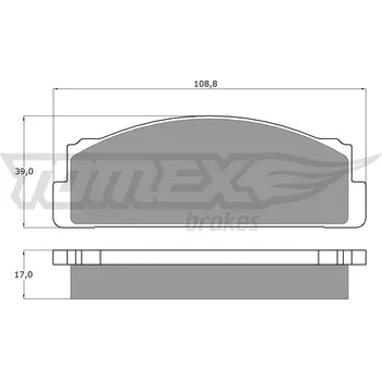 Brzdová destička Sada brzdových destiček, kotoučová brzda TOMEX Brakes TX 10-23