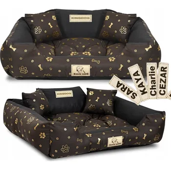 Pelíšek pro psa Pelíšek pro psa kotec KINGDOG 100x75 cm, personalizované voděodolné kosti