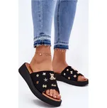 Dámské Semišové Pantofle S Připínáky Černé Vinceza 66741