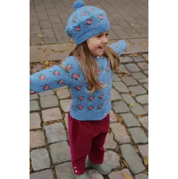 Dámský svetr Kardigan s příměsí vlny Konges Sløjd BELOU KNIT CARDIGAN KS103711.9BYA modrá 55X, vel. 80