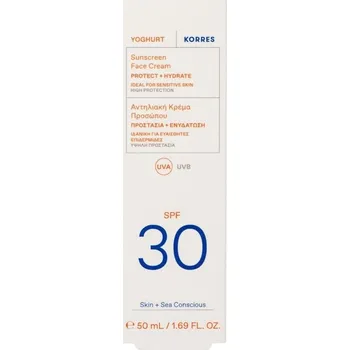 Přípravek na opalování KORRES - Jogurtový opalovací krém na obličej SPF30 Opalovací krémy 50 ml dámské