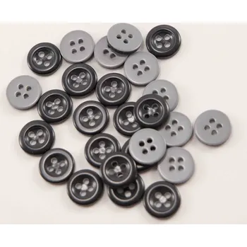 Knoflík Dírkový košilový knoflík s leskem - antracitově šedá - průměr 1,14 cm