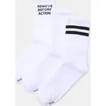 Sinsay - žebrované ponožky 3 pack - bílá