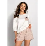 Momenti per Me Luxusní dámské pyžamo Ella v barvě ecru