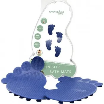 Protiskluzová podložka EVERYDAY BABY Protiskluzové ťapky s teplotním senzorem 4 kusy BLUE