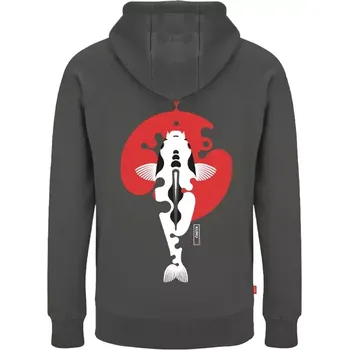Pánská mikina KUMU - Mikina Rising Sun Hoodie Grey vel. XL