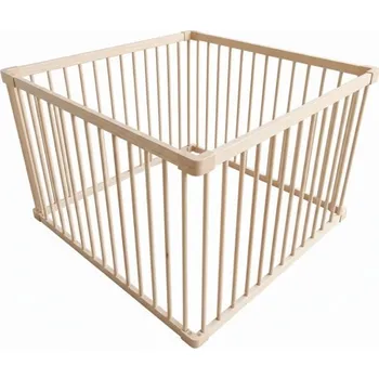 Dětská ohrádka Derrson Dětská dřevěná ohrádka 100 x 100 cm přírodní