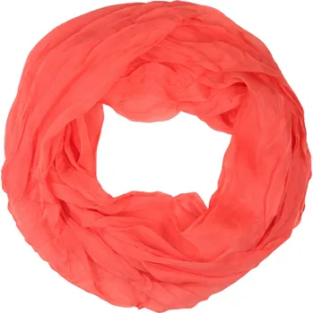 Šála Jednobarevná kruhová šála - Dotek lehkosti světle červená