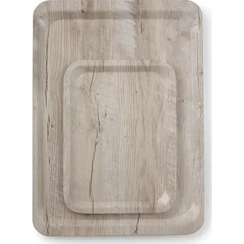 HENDI Tác servírovacís melaminovým laminátem se vzorem dřeva, HENDI, Světlé dřevo, 330x430mm