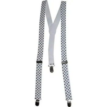 Karnevalový doplněk Šle s puntíky bílé