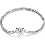 ELENYS Duhové měsíční srdce – náramek na přívěsky ze