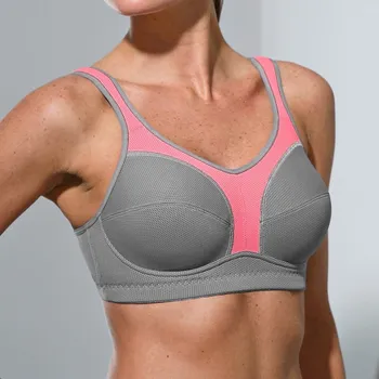 Podprsenka Speciální sportovní podprsenka bez kostic šedá/růžová 90