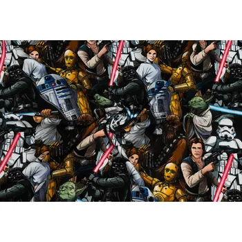 Bavlněný úplet s potiskem StarWars