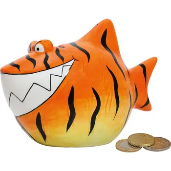Žertovný předmět Keramická pokladnička Žralok tygrovaný