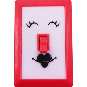 Lampička Flexio LED světlo s motivem obličeje a s vypínačem (1KS) - červené