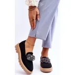 VINCEZA Dámské mokasíny s krystaly