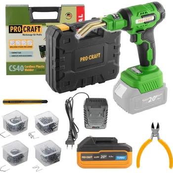 Sada zahradního nářadí Sada aku svářečka pro plasty Procraft SCS40 + baterie 20/4 Turbo a nabíječka 20/1