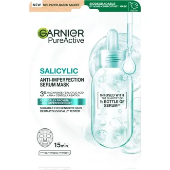 Pleťová maska Garnier Pure Active Salicylic plátýnková maska proti nedokonalostem pleti 1 ks