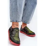 Kožené Polobotky Dámské Vzorované Maciejka 06784-20 Černé