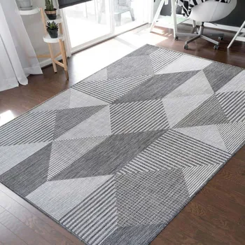 Koberec Stylový koberec s geometrickými vzory v šedé barvě Šířka: 80 cm | Délka: 150 cm