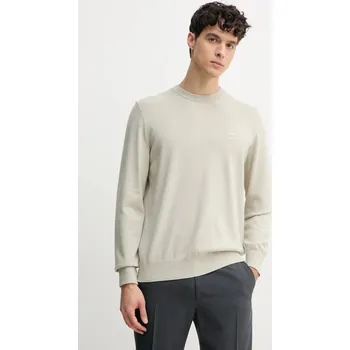 Pánský svetr Svetr z vlněné směsi BOSS Orange Kanovano_S 50527583 béžová 80X, vel. M