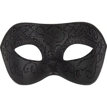 Karnevalová maska Karnevalová maska s třpytivým vzorem černá