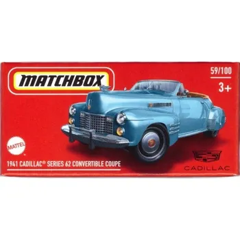 autíčko Cadillac series 62 convertible COUPE 1941 modrý 1:64 - MATCHBOX Cadillac series 62 - model auta