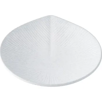 Talíř Talíř na tapas SNOW LEAF 12 cm, bílá, keramika, MIJ