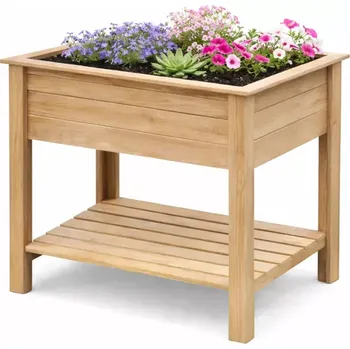 Jídelní stůl Ráj dřeva Jacer Květinový stůl 80 x 85 x 65 Dřevěný květináčový stůl Zahrada