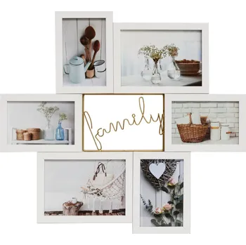 Rám na obraz Multirám pro 6 ks foto Family 13x18 cm + 10x15 cm, bílý