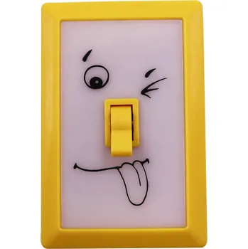 Lampička Flexio LED světlo s motivem obličeje a s vypínačem (1KS) - žluté