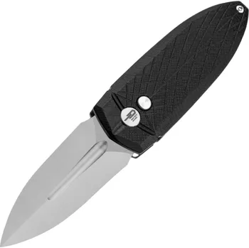kapesní nůž Bestech QUQU 14C28N Satin G10 Černý Button Lock BG57A-1