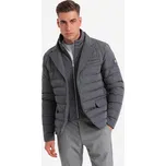 Ombre Mens quilted jacket with jacket cut - graphite