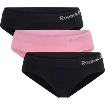 Kalhotky Reebok Dámské bezešvé kalhotky, 3 kusy (černá/růžová, M)