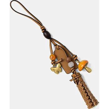 Kožená klíčenka Coach Heritage CCD23 hnědá 82X, vel. ONE SIZE