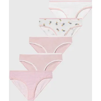 Dámské spodní prádlo Dětské kalhotky Polo Ralph Lauren 5-pack 4P5005 růžová 30X, vel. 136-142
