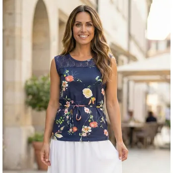 Dámské tričko Dámské triko KIXMI NARISSA TMAVĚ MODRÁ L