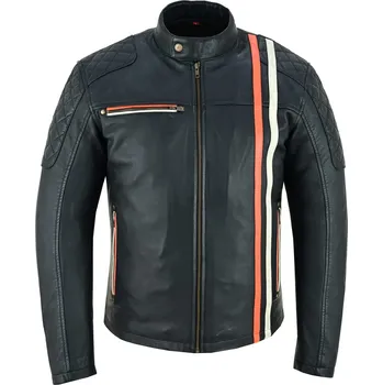 Pánská casual bunda Pánská Kožená Bunda Night Millton HD Brixton Černá Velikost: 3XL