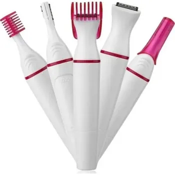 Sada elektrický holicí strojek pro ženy 5 v 1 dobíjecí USB fóliový zastřihovač s výměnnými hlavicemi