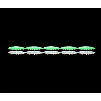 LIBRA LURES Larva Multi 5x25mm Glow UV Green Krill 5x5ks