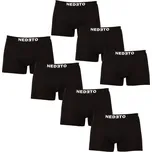 7PACK pánské boxerky Nedeto černé (7NB001b)
