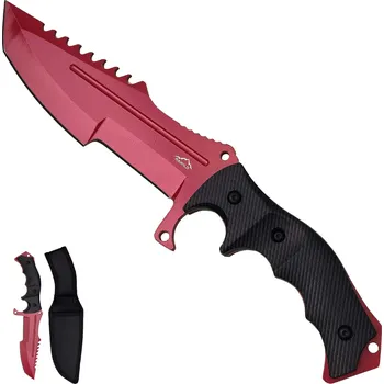 Bojový sport Pevný nůž "HUNTSMAN RED" s pouzdrem - CS:GO