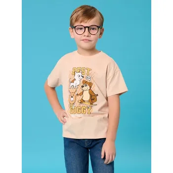 Chlapecké tričko Sinsay - Tričko s krátkými rukávy a potiskem - béžová - 042CH-08X - 042CH-08X-128