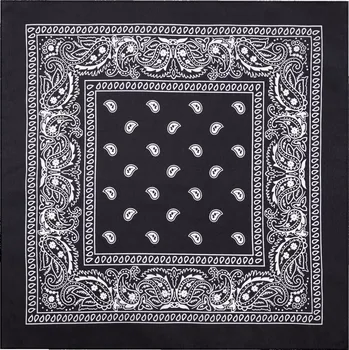 Šátek Party bavlněná bandana šátek černý 54x54 cm